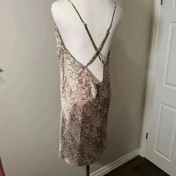 Vintage Avon Women's  Brown Snake Python Lace Chemise 1X Slip Dress Lingerie - Picture 5 of 6